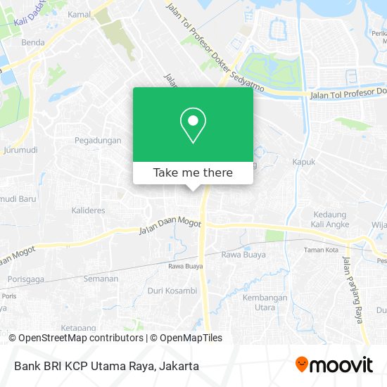 Bank BRI KCP Utama Raya map