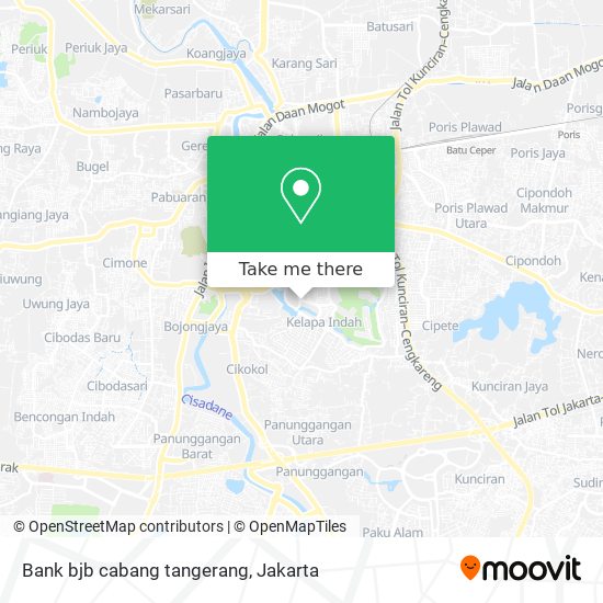 Bank bjb cabang tangerang map