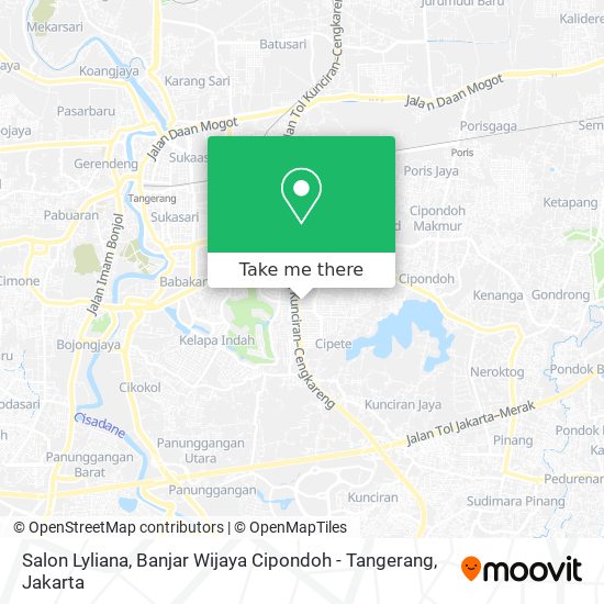 Salon Lyliana, Banjar Wijaya Cipondoh - Tangerang map