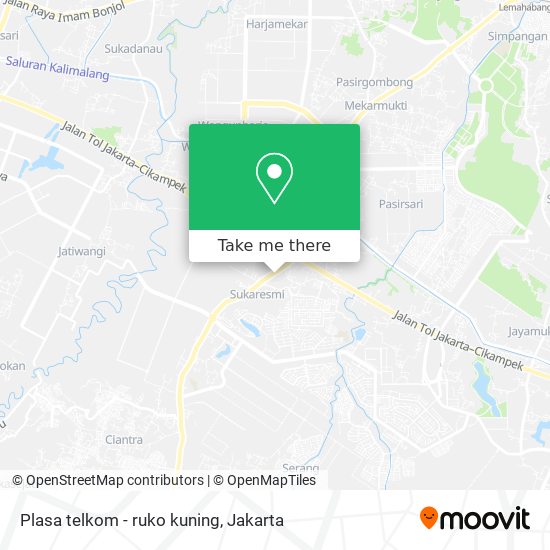 Plasa telkom - ruko kuning map