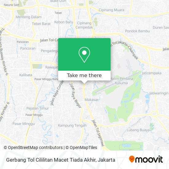Gerbang Tol Cililitan Macet Tiada Akhir map