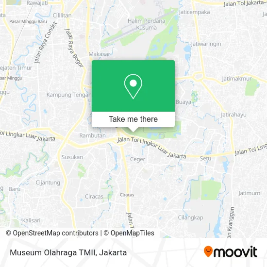 Museum Olahraga TMII map