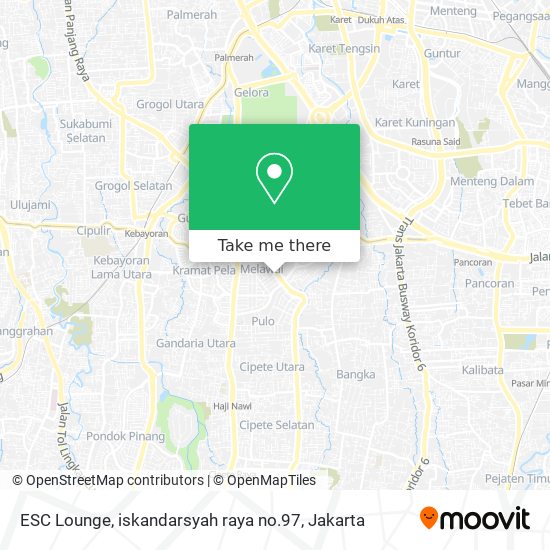 ESC Lounge, iskandarsyah raya no.97 map