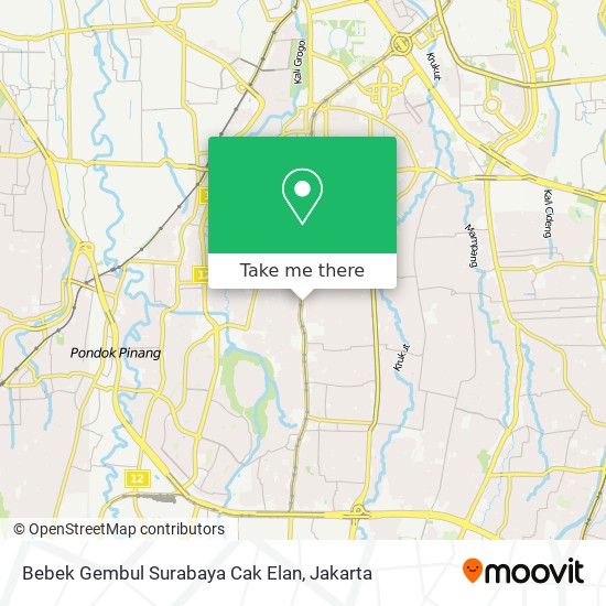 Bebek Gembul Surabaya Cak Elan map