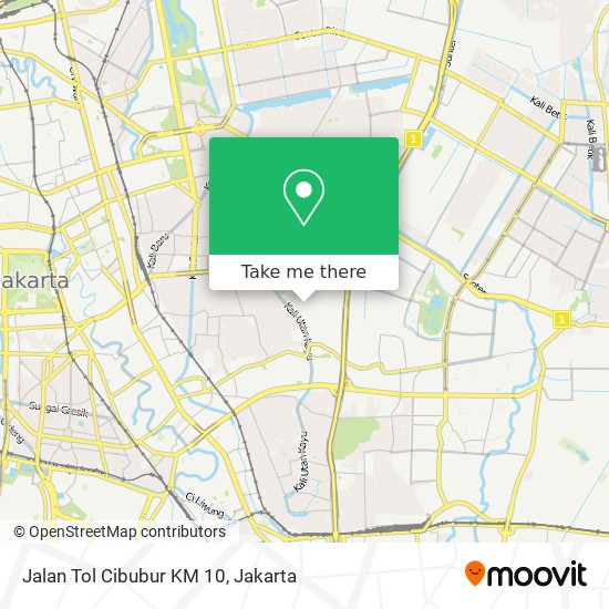 Jalan Tol Cibubur KM 10 map