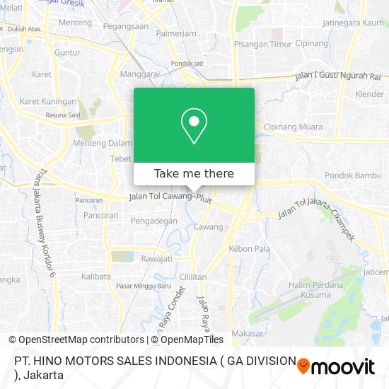 PT. HINO MOTORS SALES INDONESIA ( GA DIVISION ) map