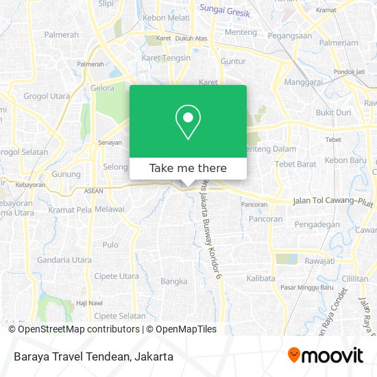Baraya Travel Tendean map
