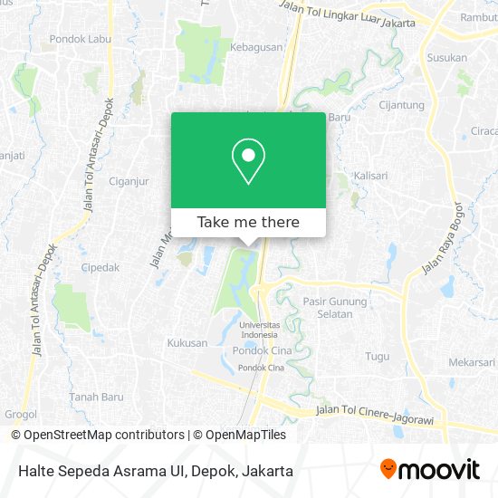 Halte Sepeda Asrama UI, Depok map