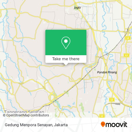 Gedung Menpora Senayan map