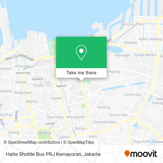 Halte Shuttle Bus PRJ Kemayoran map