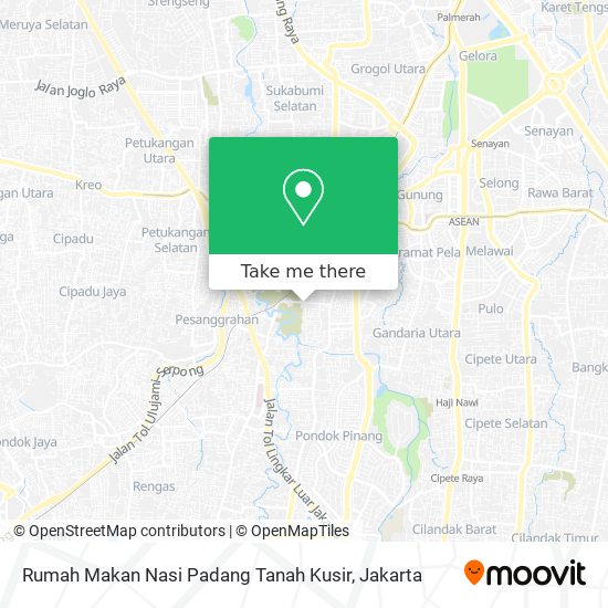 Rumah Makan Nasi Padang Tanah Kusir map