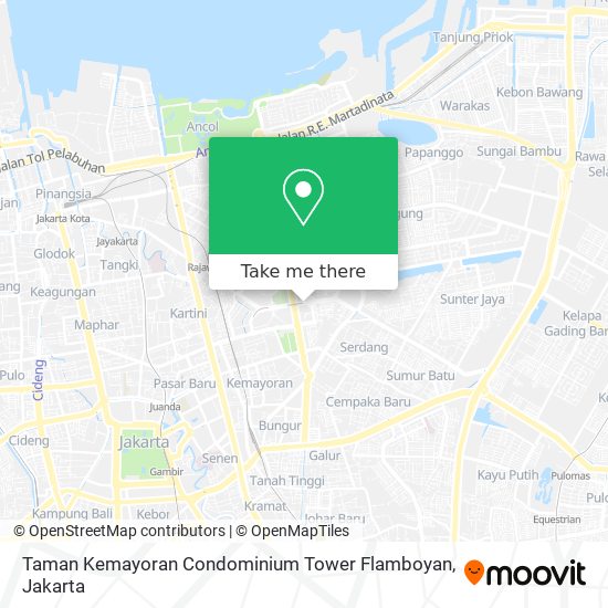 Taman Kemayoran Condominium Tower Flamboyan map