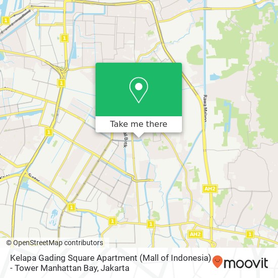 Kelapa Gading Square Apartment (Mall of Indonesia) - Tower Manhattan Bay map