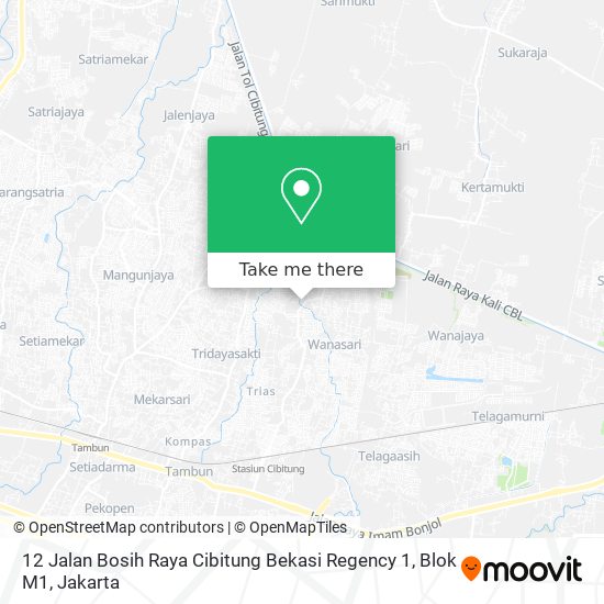 12 Jalan Bosih Raya Cibitung Bekasi Regency 1, Blok M1 map
