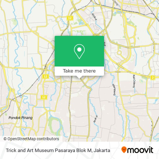 Trick and Art Museum Pasaraya Blok M map