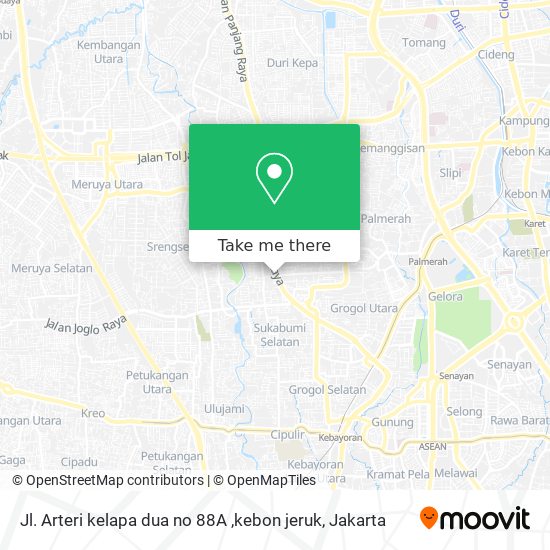 Jl. Arteri kelapa dua no 88A ,kebon jeruk map