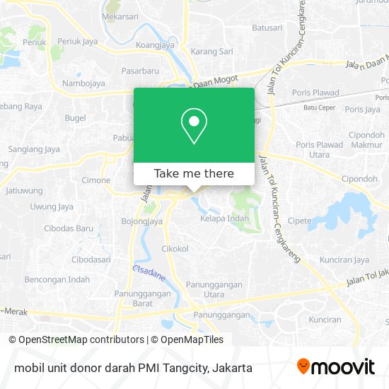 mobil unit  donor darah PMI Tangcity map