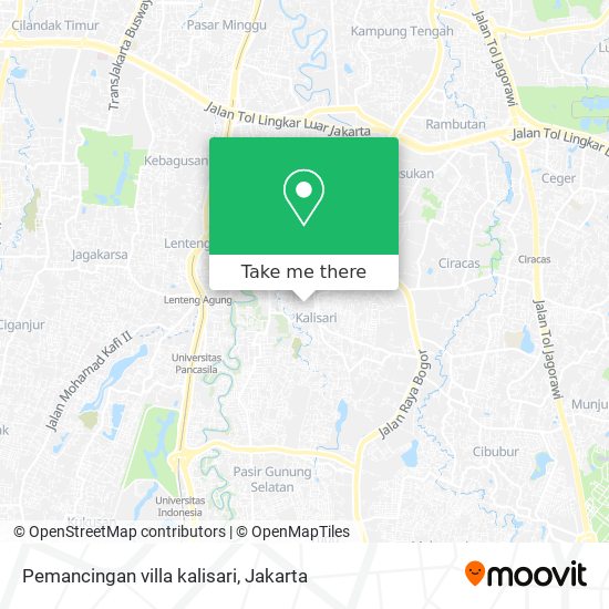 Pemancingan villa kalisari map