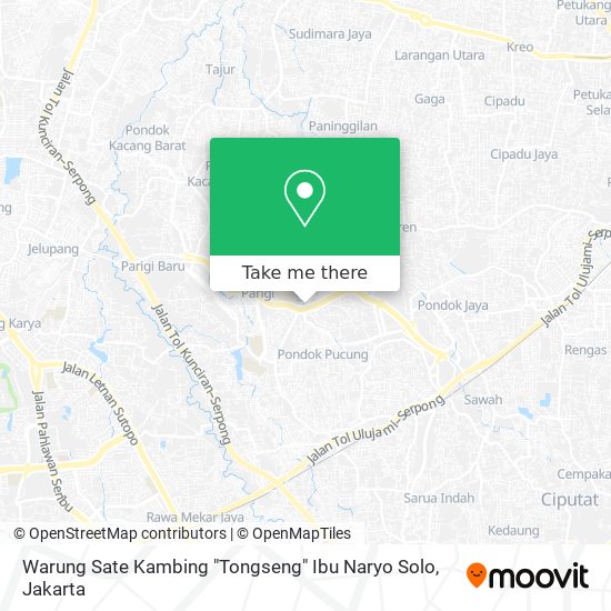 Warung Sate Kambing "Tongseng" Ibu Naryo Solo map