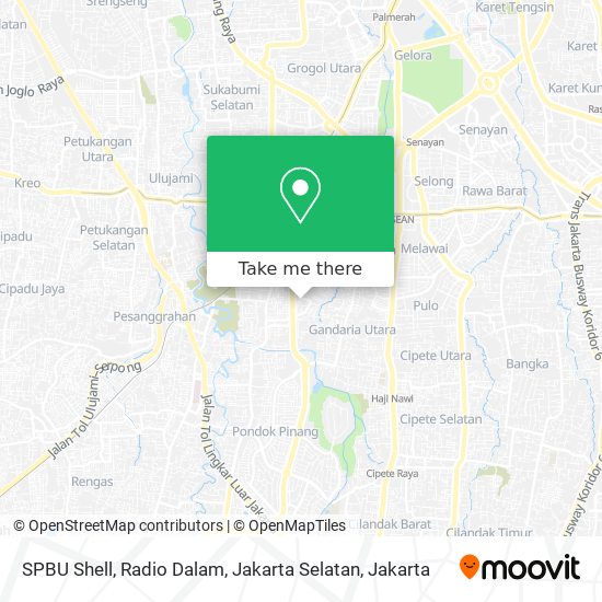 SPBU Shell, Radio Dalam, Jakarta Selatan map