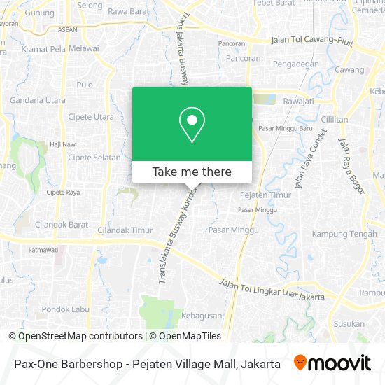 Pax-One Barbershop - Pejaten Village Mall map