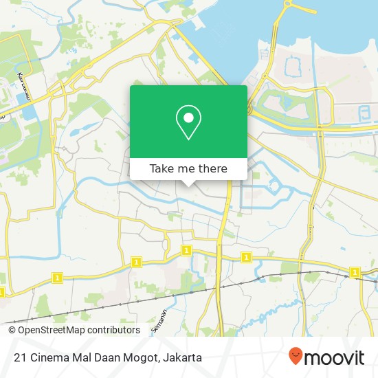 21 Cinema Mal Daan Mogot map