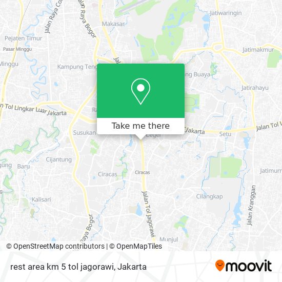 rest area km 5 tol jagorawi map