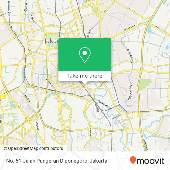No. 61 Jalan Pangeran Diponegoro map