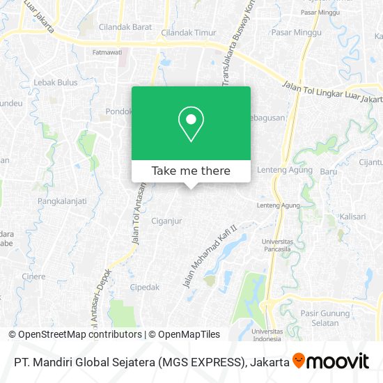 PT. Mandiri Global Sejatera (MGS EXPRESS) map