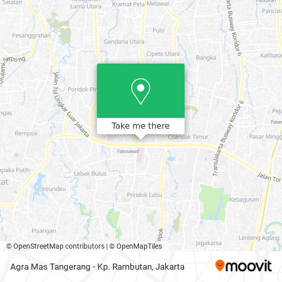 Agra Mas Tangerang - Kp. Rambutan map