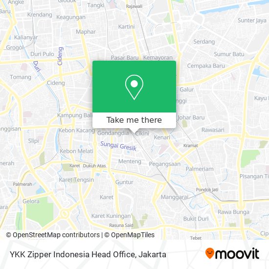 YKK Zipper Indonesia Head Office map