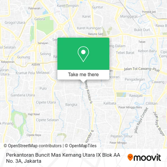 Perkantoran Buncit Mas Kemang Utara IX Blok AA No. 3A map