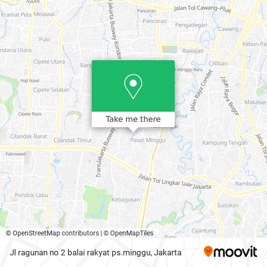 Jl ragunan no 2 balai rakyat ps.minggu map