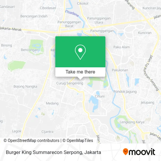Burger King Summarecon Serpong map