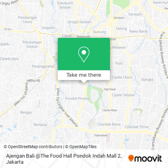 Ajengan Bali @The Food Hall Pondok Indah Mall 2 map