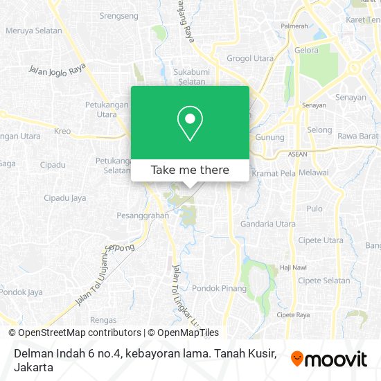 Delman Indah 6 no.4, kebayoran lama. Tanah Kusir map