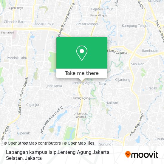 Lapangan kampus isip,Lenteng Agung,Jakarta Selatan map
