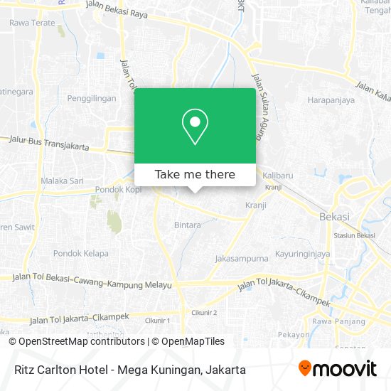 Ritz Carlton Hotel - Mega Kuningan map