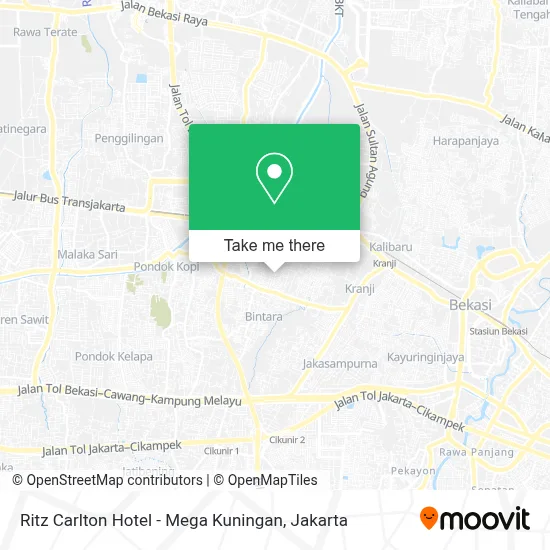 Ritz Carlton Hotel - Mega Kuningan map