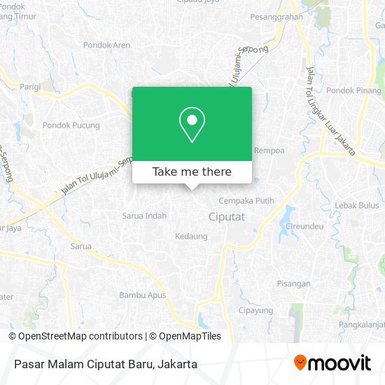 Pasar Malam Ciputat Baru map