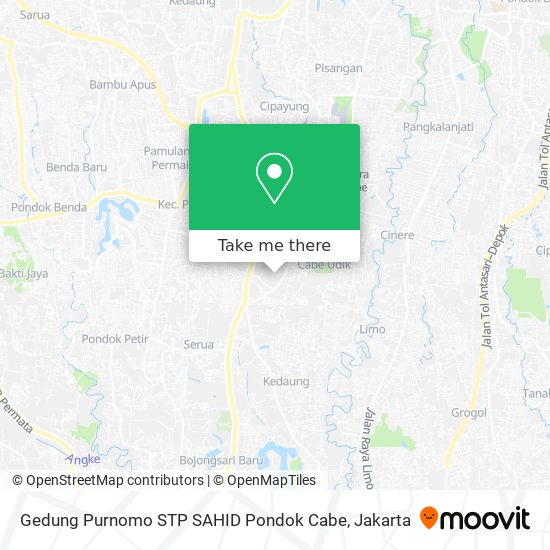 Gedung Purnomo STP SAHID Pondok Cabe map