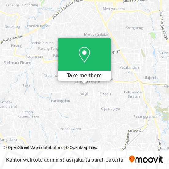 Kantor walikota administrasi jakarta barat map