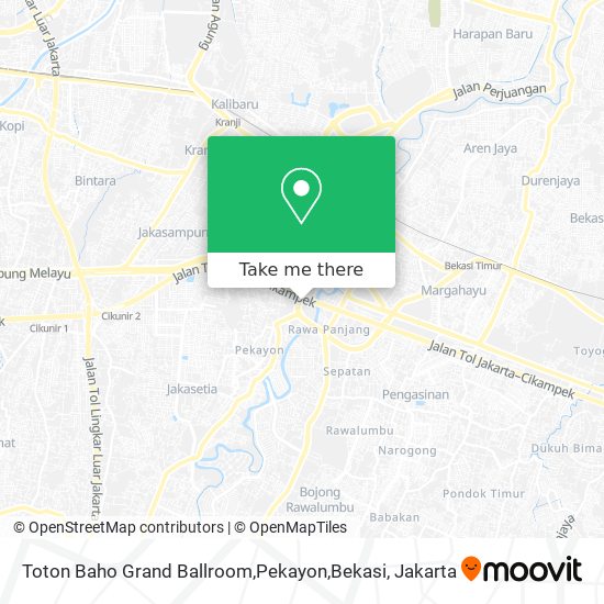 Toton Baho Grand Ballroom,Pekayon,Bekasi map