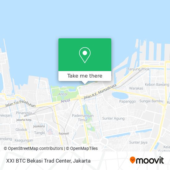 XXI BTC Bekasi Trad Center map