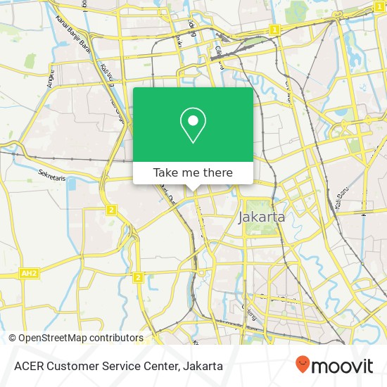 ACER Customer Service Center map
