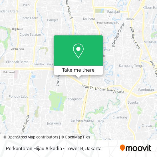 Perkantoran Hijau Arkadia - Tower B map