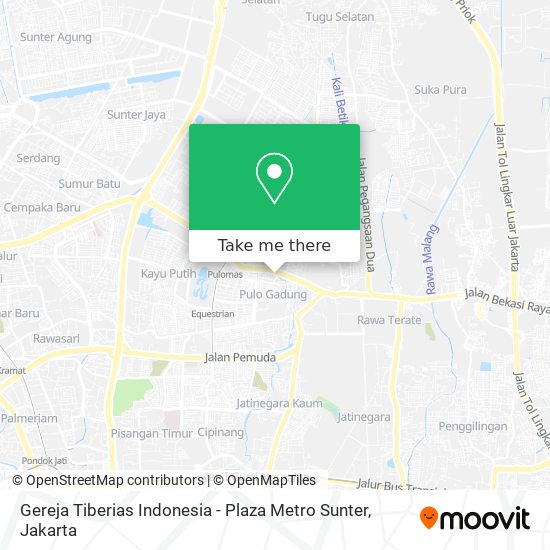 Gereja Tiberias Indonesia - Plaza Metro Sunter map