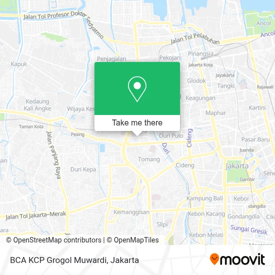 BCA KCP Grogol Muwardi map
