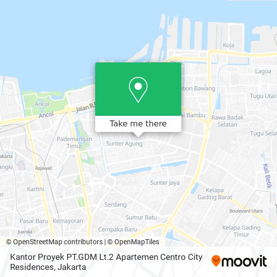 Kantor Proyek PT.GDM Lt.2 Apartemen Centro City Residences map