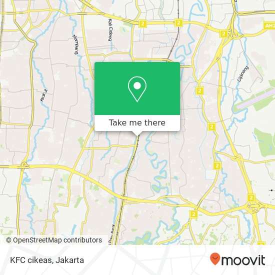 KFC cikeas map